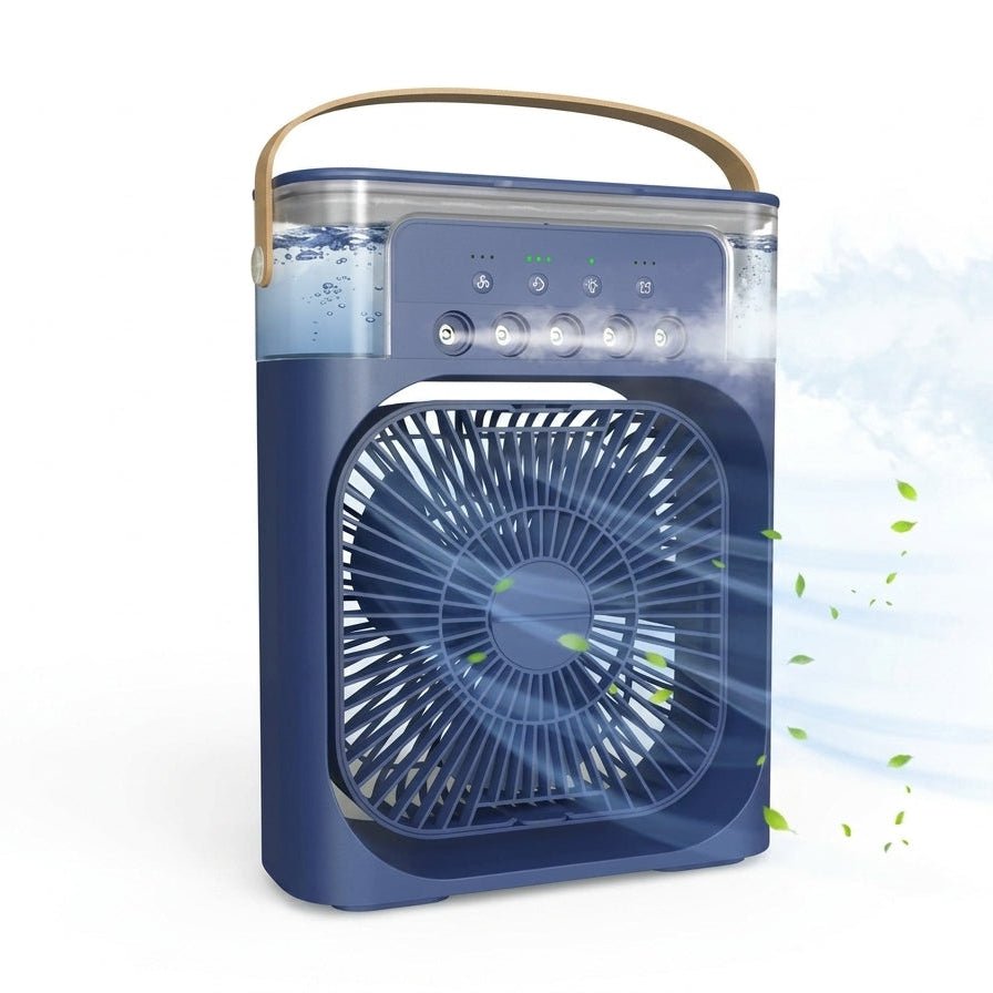 Air Cooler Fan Humidifier Fan Water Mist Fan With RGB Light- Non Rechargeable - Beasymart
