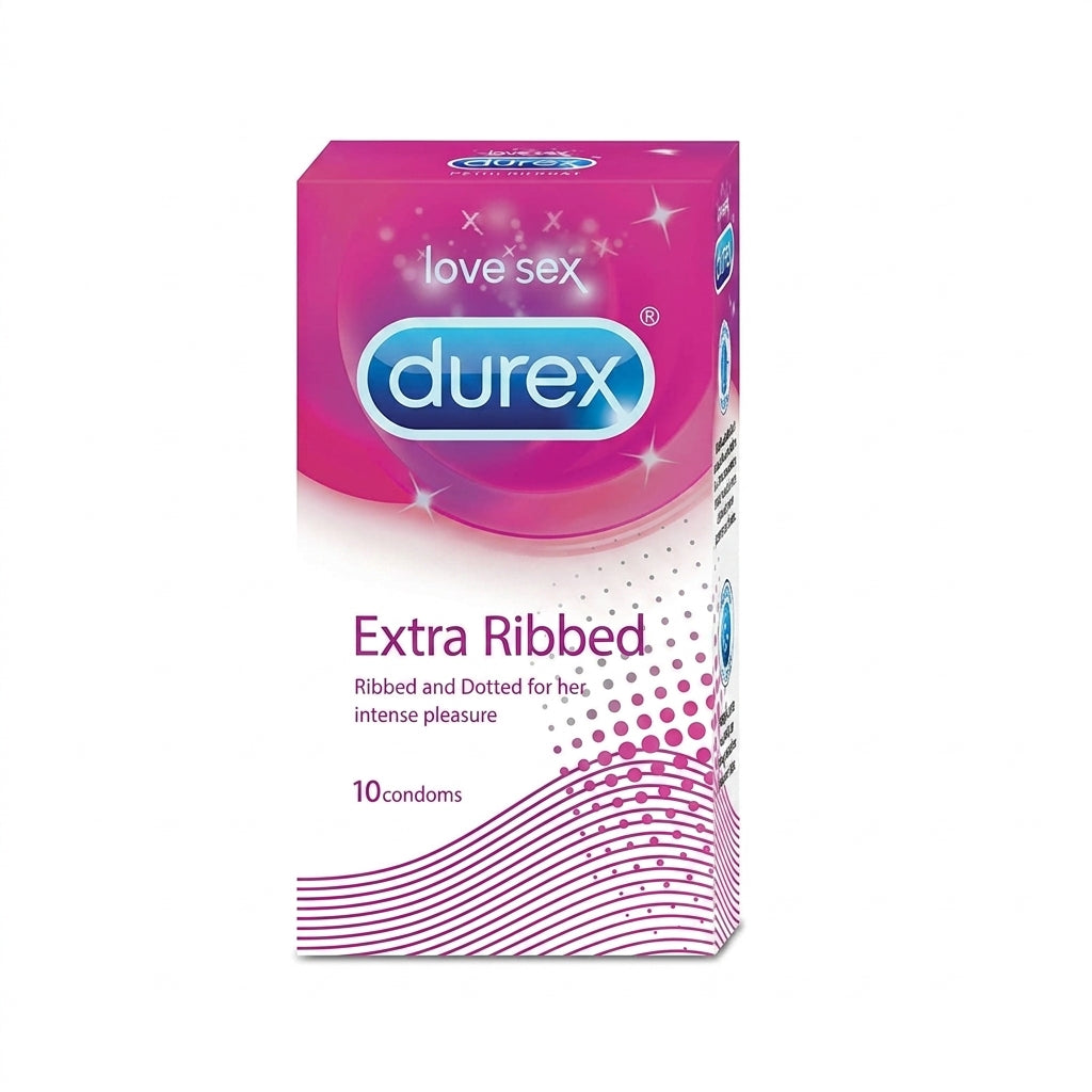 Durex Extra Ribbed Condoms Pack Of 10pcs