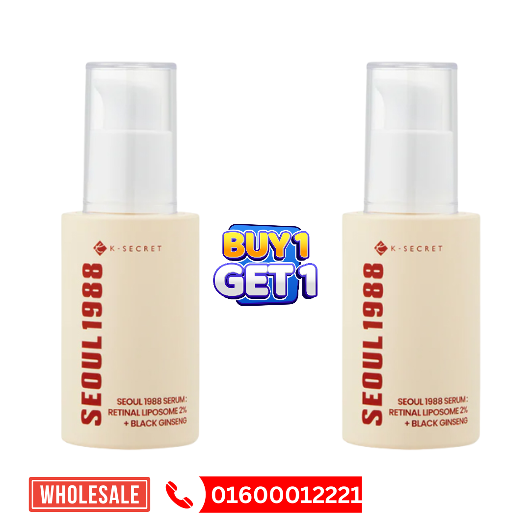 K-Secret Seoul 1988 Serum: Retinal Liposome 2% + Black Ginseng 30ml Buy 1 Get 1 Offer
