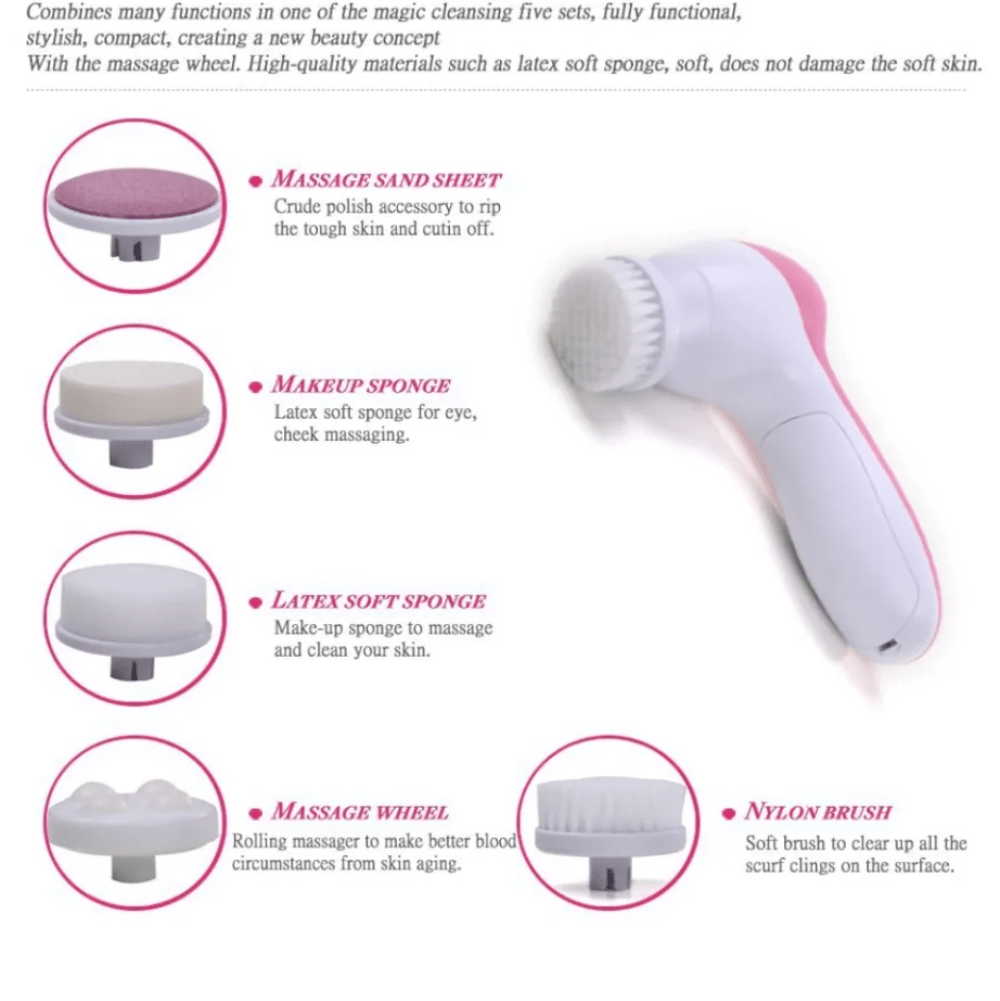 Beauty Care Massager 5 in 1 Facial Cleansing Brush - Beasymart