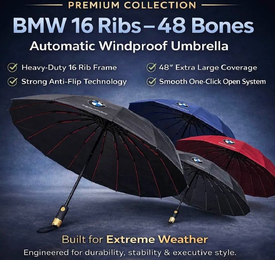 BMW 16 Ribs Umbrella Auto-Open/Close Wind Resistant - Beasymart