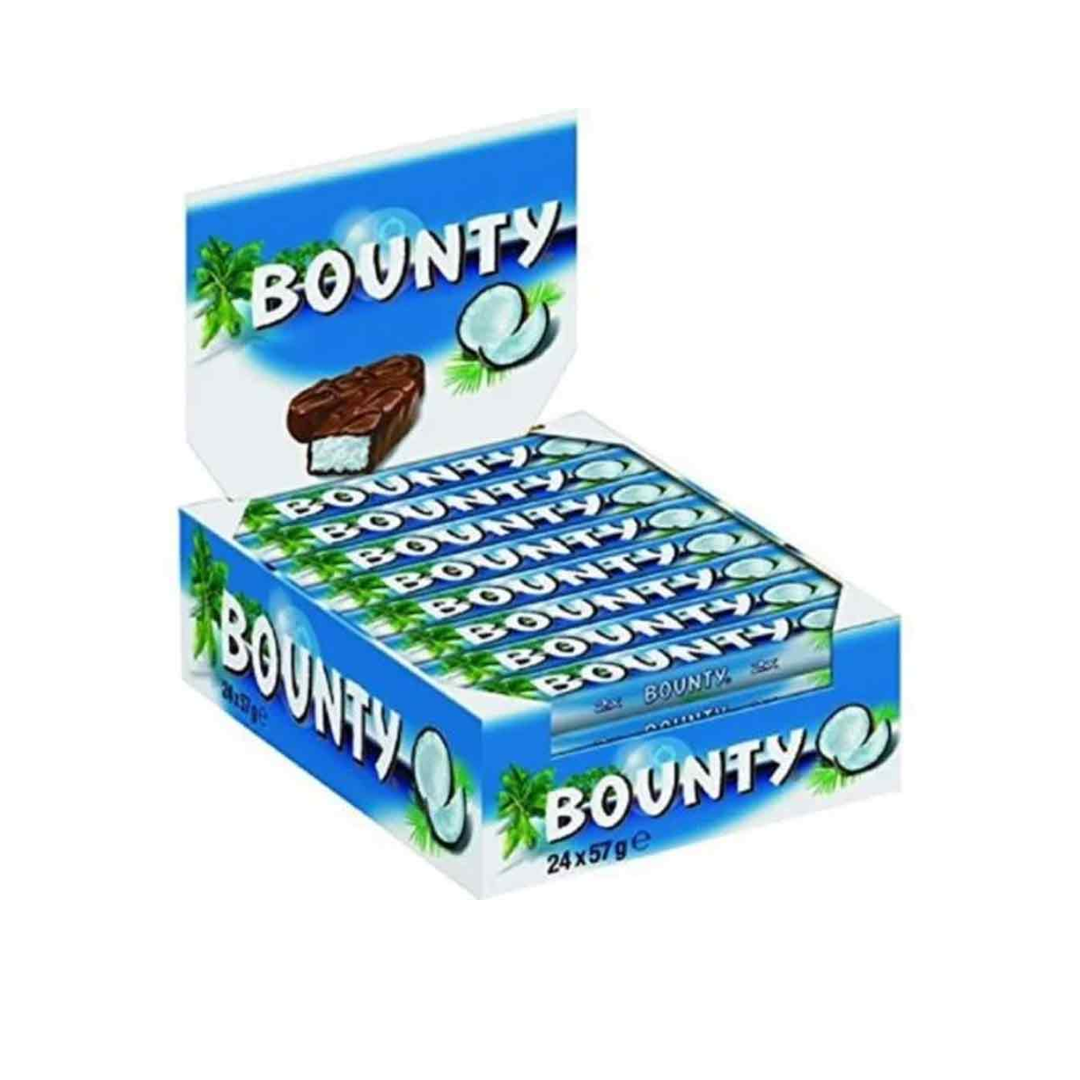 Bounty Coconut Milk Chocolate 57g X 24Pcs = 1368g Box - Beasymart