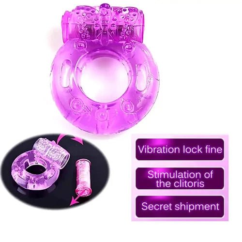 Butter Fly Ring Delay And Vibration Long Lasting With Battery Included For Men Sensual Toys - Beasymart