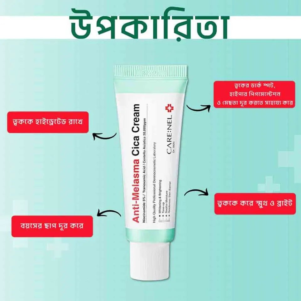 CARENEL Anti-Melasma Cica Cream 40ml - Beasymart