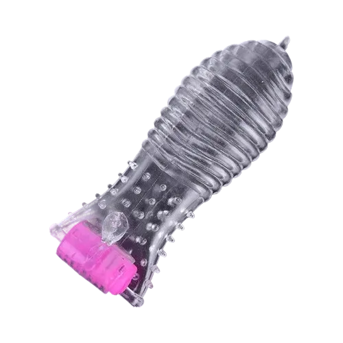 Premium Vibrate Crystal Spike Condom – men enlarger sleeve with vibration and stimulating spikes buy online at www.beasymart.com