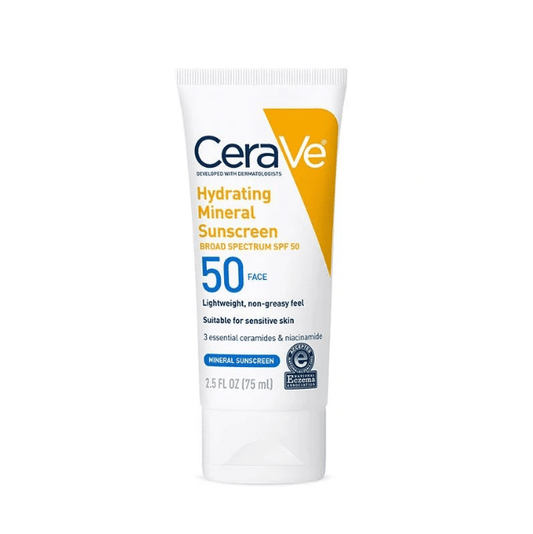 CeraVe Hydrating Mineral Face Sunscreen Broad Spectrum SPF 50 75ml - Beasymart