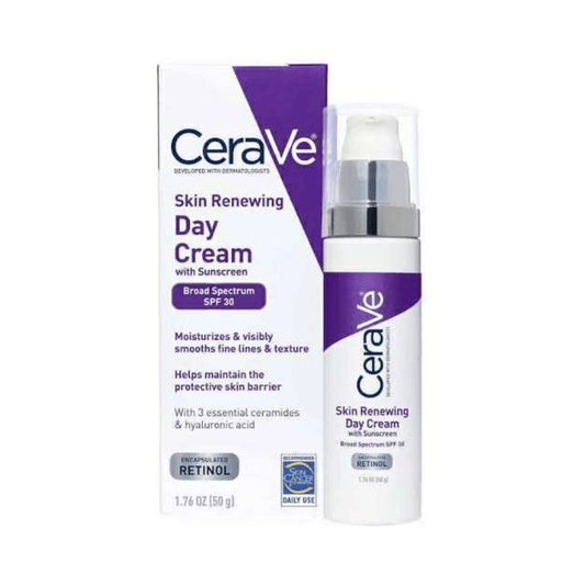CeraVe Skin Renewing Retinol Day Cream SPF 30 50g Retinol & Sunscreen Anti-Aging Cream - Beasymart