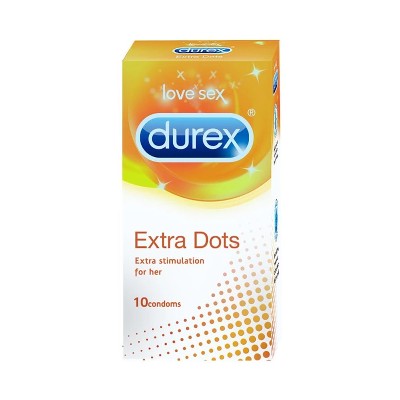 Durex Extra Dotted Condom - 10Pcs Pack