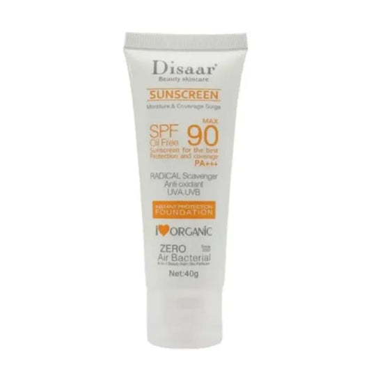 Disaar Beauty Skincare Sunscreen Instant Protection Skin Color SPF 90 Max 40g– Oil-Free Sunscreen For The Best Protection Coverage with PA+++, Moisturizing Sunscreen/Sunblock Coverage Cream - Beasymart