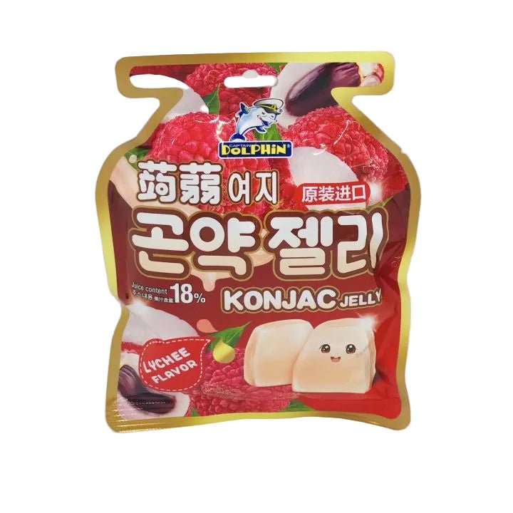 Dolphin Konjac Jelly 15s 18% Drinkable Juice Content Lychee Flavour Halal Ready Stock -Share The Joy With Family - Beasymart