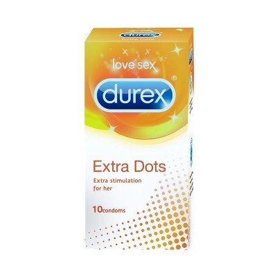 Durex Extra Dotted Condom - 10Pcs Pack - Beasymart