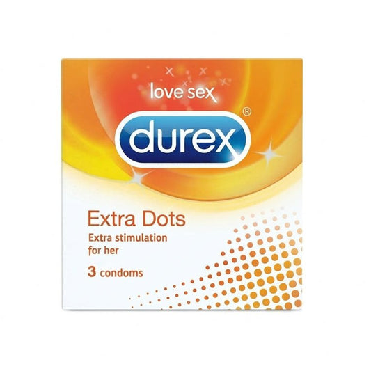 Durex Extra Dotted Condom - 3Pcs Pack - Beasymart