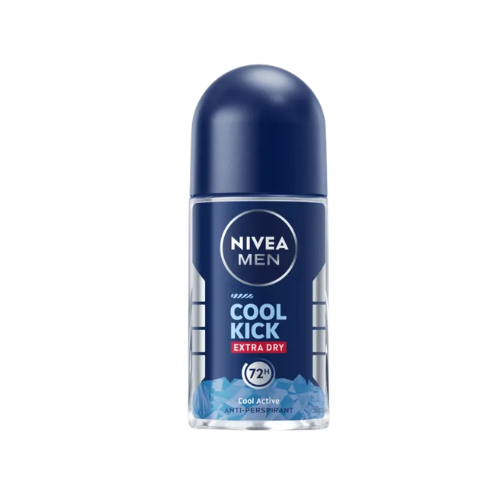 Nivea Men Roll On Cool Kick Extra Dry Cool Blue 48Hour Deodorant 50m