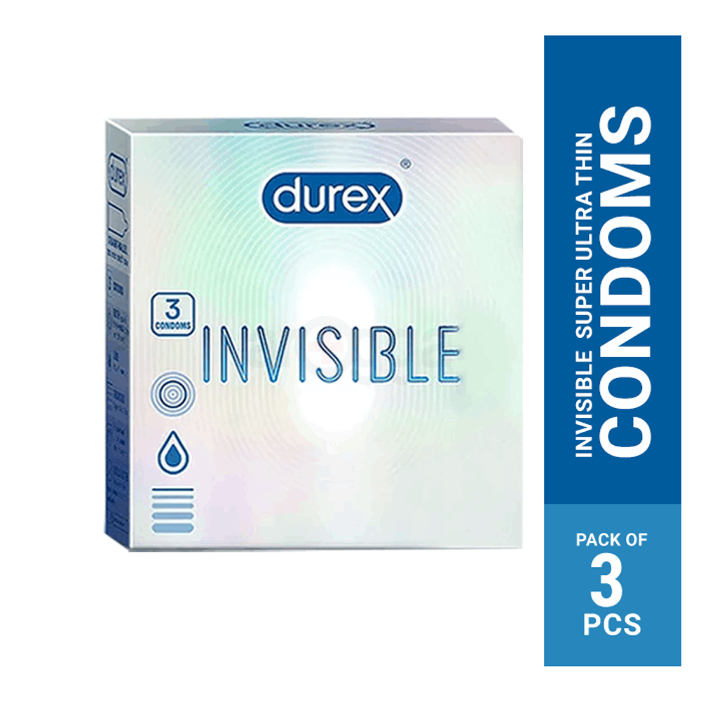 Durex Invisible Super Ultra Thin Condoms - 3pcs Pack