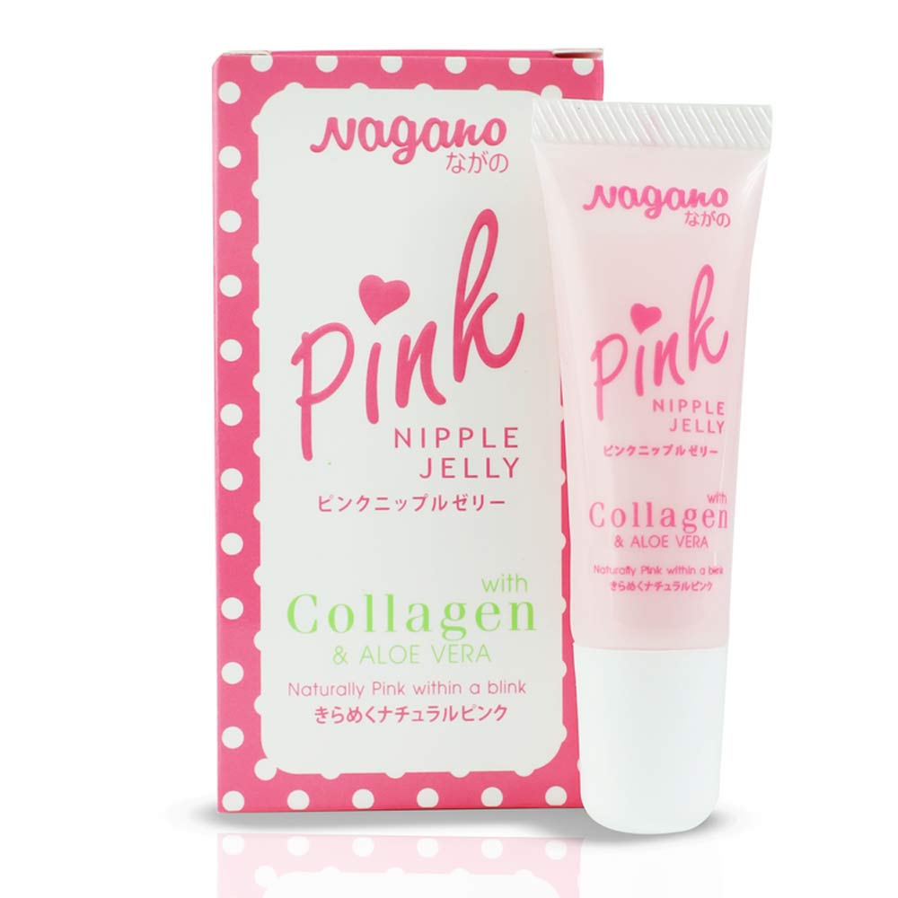 Nagano Pink Jelly With Collagen & Aloe Vera 10ml Made In Thailand