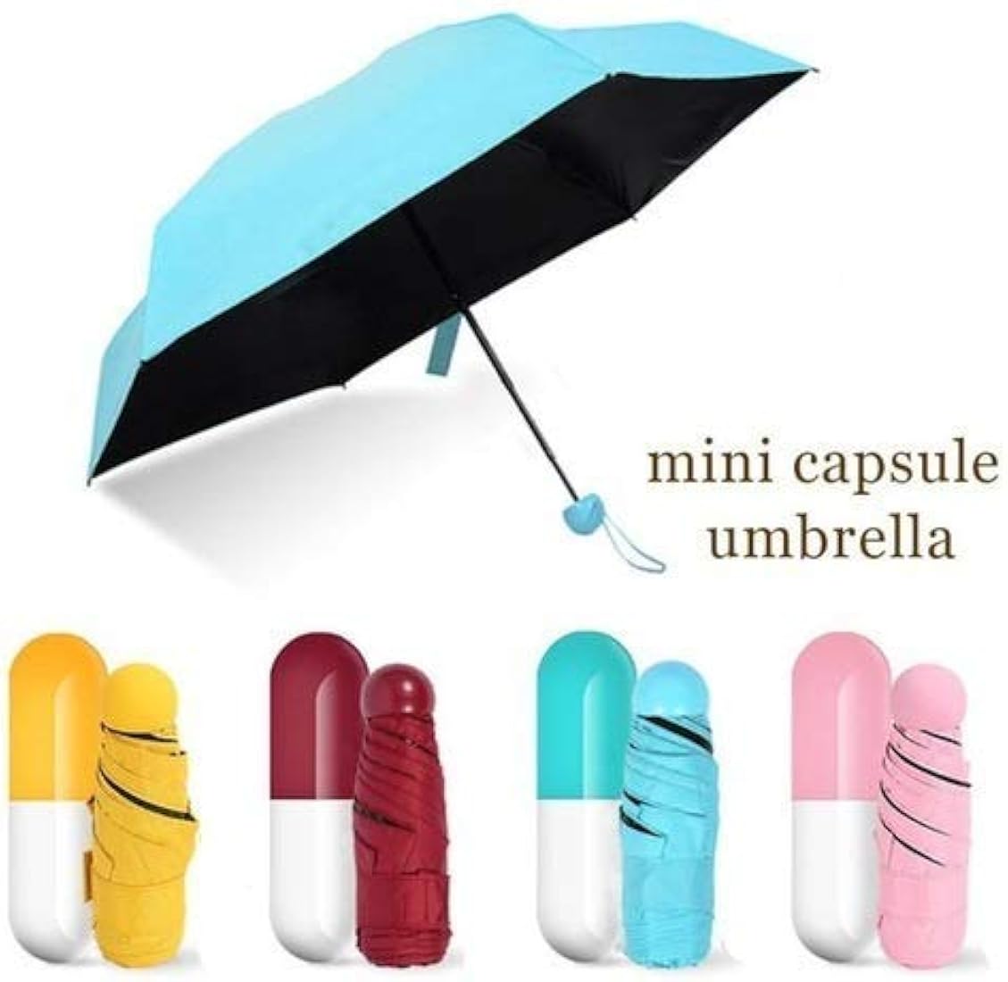Fashionable Cute Capsule Umbrella Trendy Compact Portable Design - Beasymart