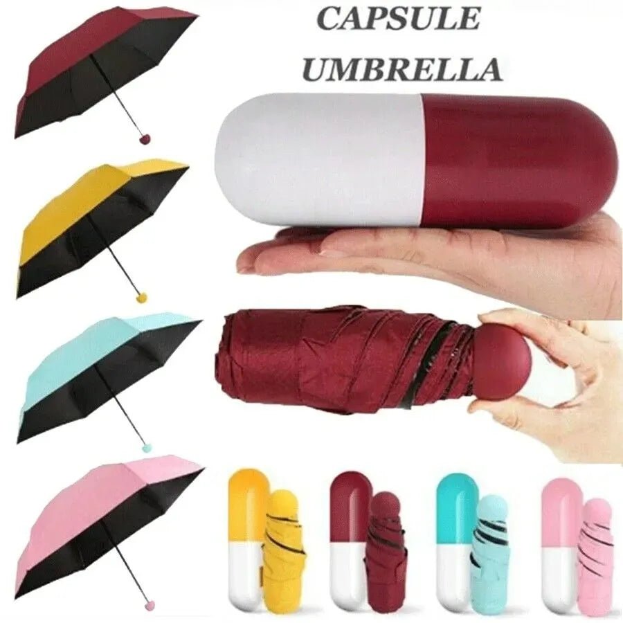 Fashionable Cute Capsule Umbrella Trendy Compact Portable Design - Beasymart
