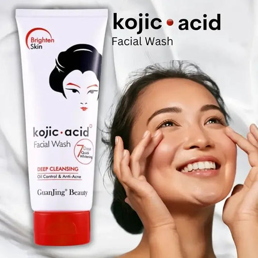Guanjing Beauty Brighten Skin Deep Cleansing Oil Control & Anti Acne Kojic Acid Facial Wash 100gm - Beasymart