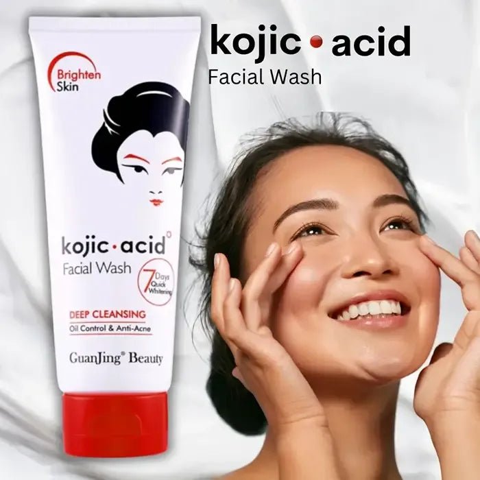 Guanjing Beauty Brighten Skin Deep Cleansing Oil Control & Anti Acne Kojic Acid Facial Wash 100gm - Beasymart