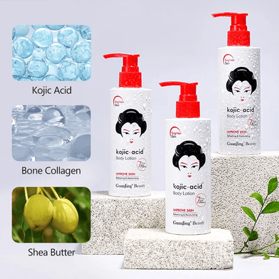 Guanjing Beauty Brighten Skin Kojic Acid Body Lotion Improve Skin Refreshing & Moisturizing 230ml - Beasymart