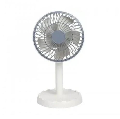 Joy Super JY-2218 Professional Rechargeable Portable Mini Table Fan Strong Wind Left to Right Oscillating Angle 45 Degrees - AC/DC - Beasymart