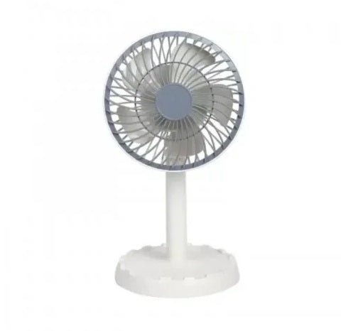 Joy Super JY-2218 Professional Rechargeable Portable Mini Table Fan Strong Wind Left to Right Oscillating Angle 45 Degrees - AC/DC - Beasymart