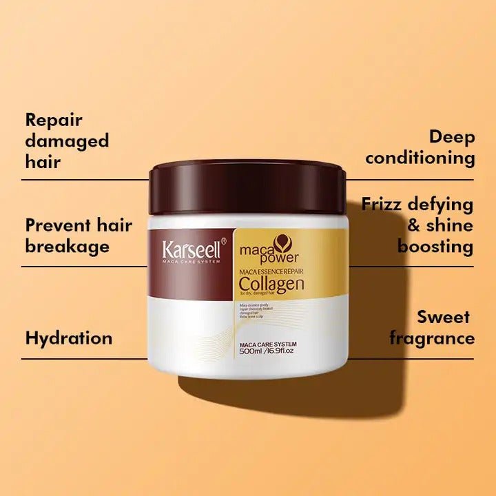 Karseell Collagen Hair Mask Collagen Hair Cream Treatment 500g (Buy 1 Get 1 Offer) - Beasymart