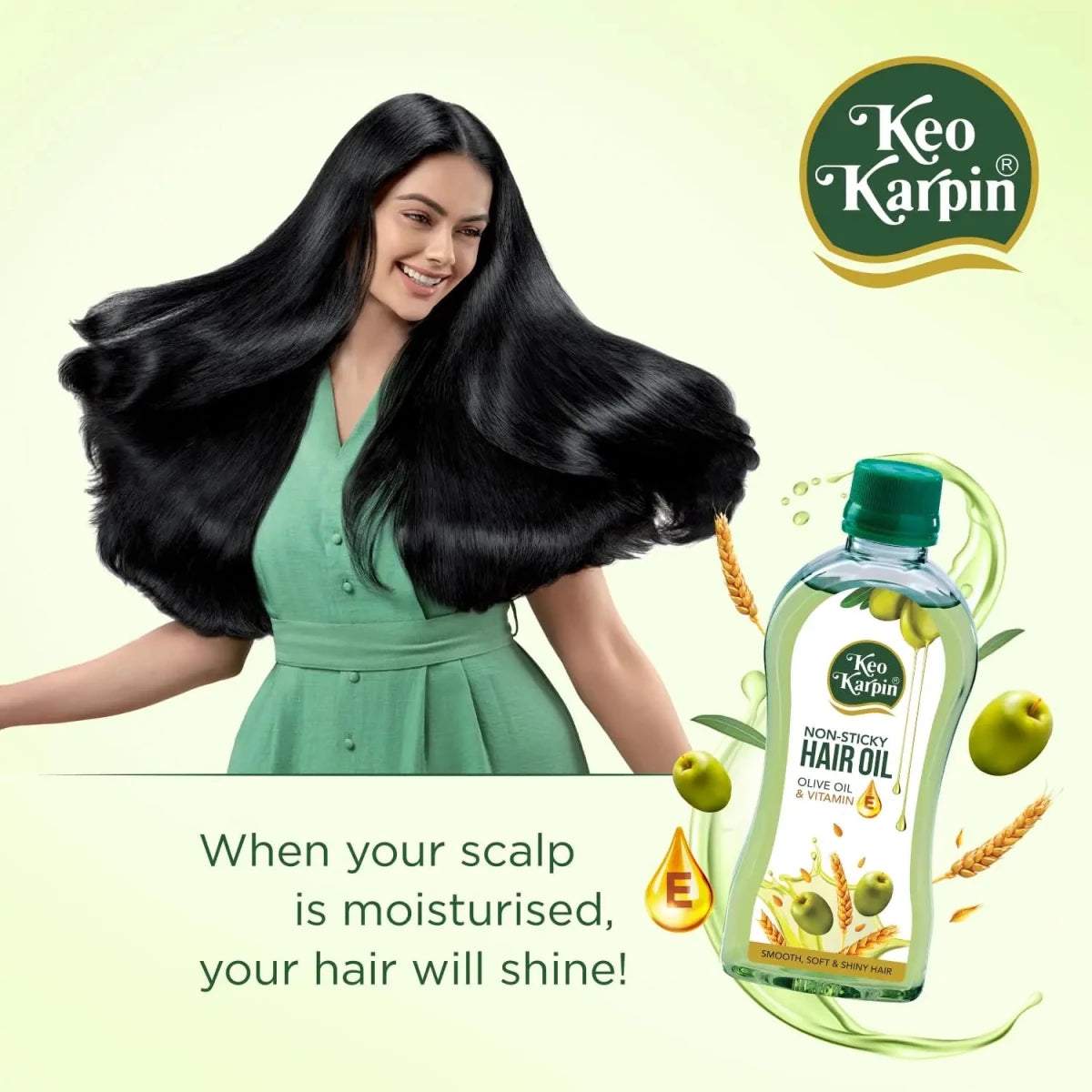 Keo Karpin Light Hair Oil With Olive Oil & Vitamin E Deep Scalp Nourishment Non Sticky Hair Oil 200ml Made In India - Beasymart