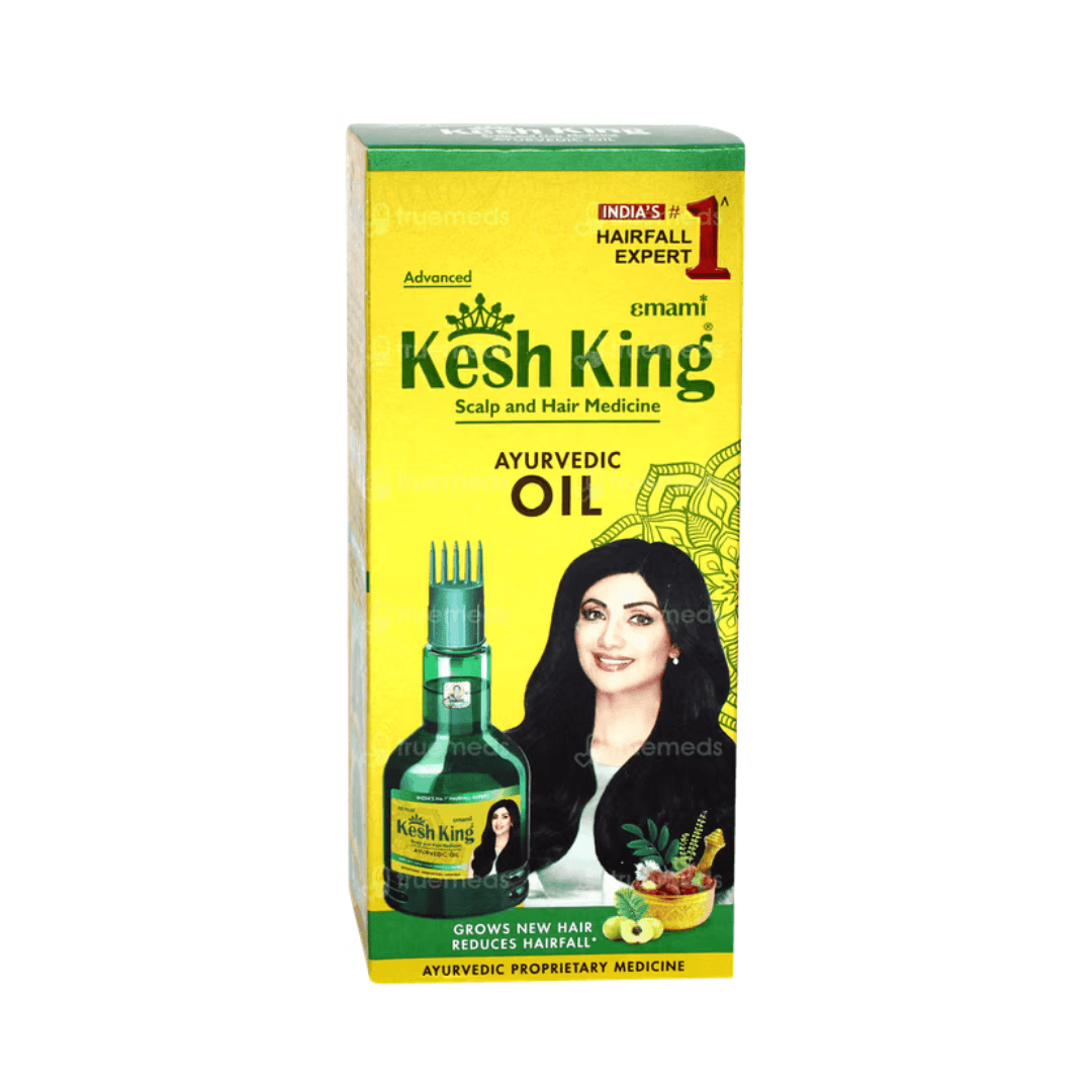 Kesh King Scalp and Hair Medicine Ayurvedic Oil Grows New Hair Reduces Hairfall 100ml (Made In Indian) - Beasymart