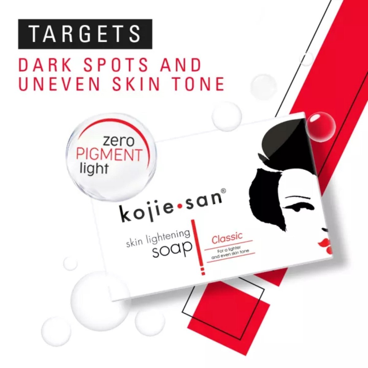 Kojie San Skin Lightening Soap Soap 135g Zero Pigment Light Classic For A Lighter And Even Skin Tone Cleansing & Moisturising - Beasymart