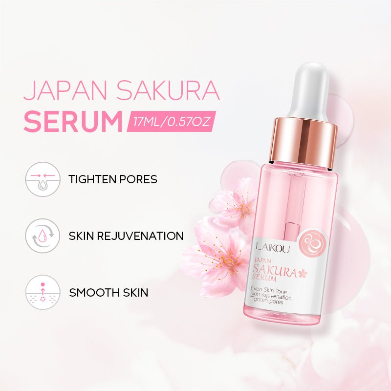 LAIKOU Japan Sakura Serum 17ml – Shrink Pores, Remove acne, Skin rejuvenation Japan Extract - Beasymart