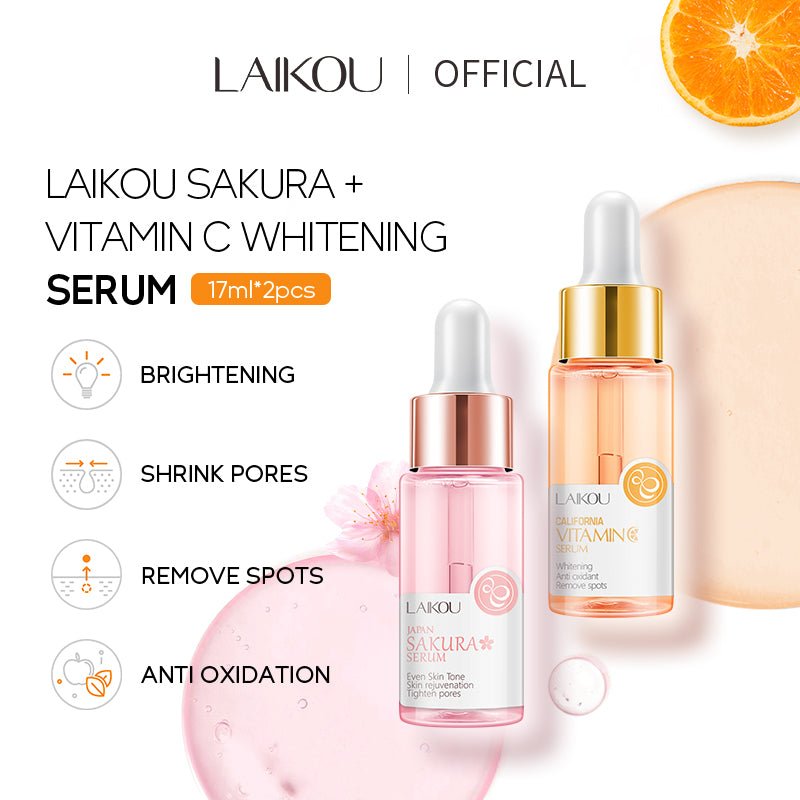 LAIKOU Japan Sakura Serum 17ml – Shrink Pores, Remove acne, Skin rejuvenation Japan Extract - Beasymart