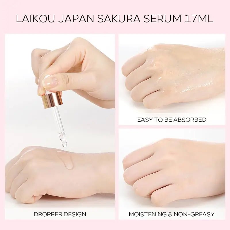 LAIKOU Japan Sakura Serum 17ml – Shrink Pores, Remove acne, Skin rejuvenation Japan Extract - Beasymart