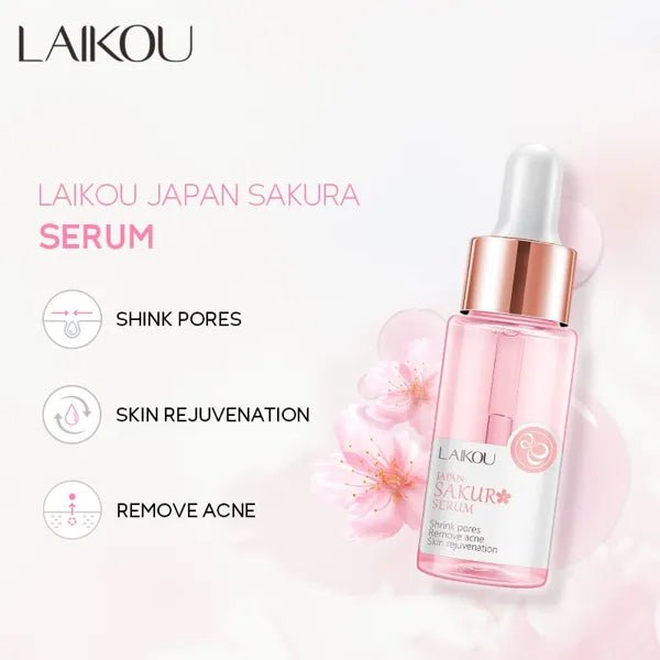 LAIKOU Japan Sakura Serum 17ml – Shrink Pores, Remove acne, Skin rejuvenation Japan Extract - Beasymart