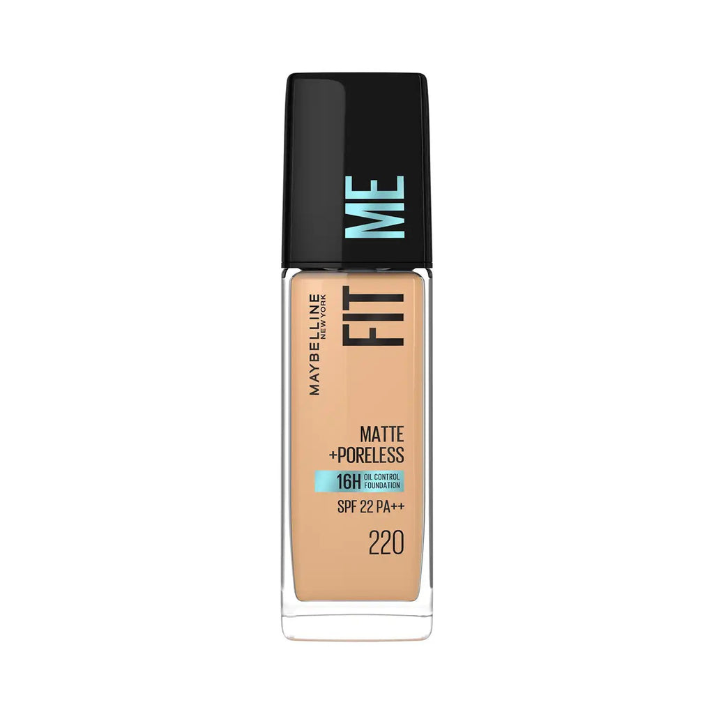 Maybelline Fit Me Matte + Poreless Liquid Foundation SPF22 - Natural Beige 220 - Oil-Free & Lightweight
