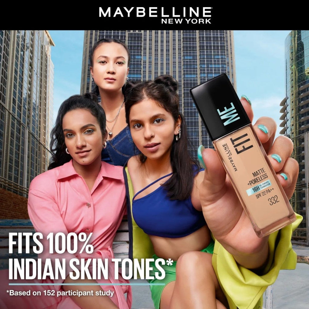 Maybelline Fit Me Matte + Poreless Liquid Foundation SPF22 - Natural Beige 220 - Oil-Free & Lightweight - Beasymart