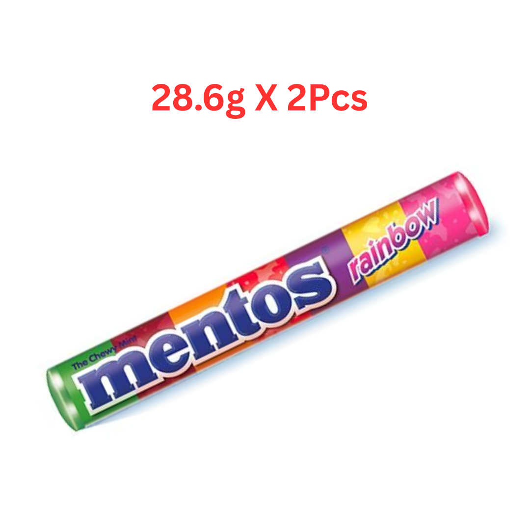 Mentos Rainbow Roll Chewy Candy 28.6g X 2pcs - Beasymart