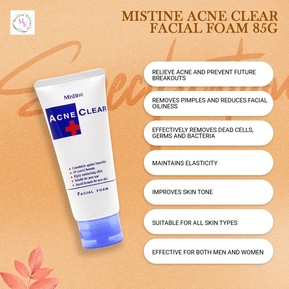 Mistine Acne Clear Facial Foam Combo Buy 2pcs Combo Offer - Beasymart
