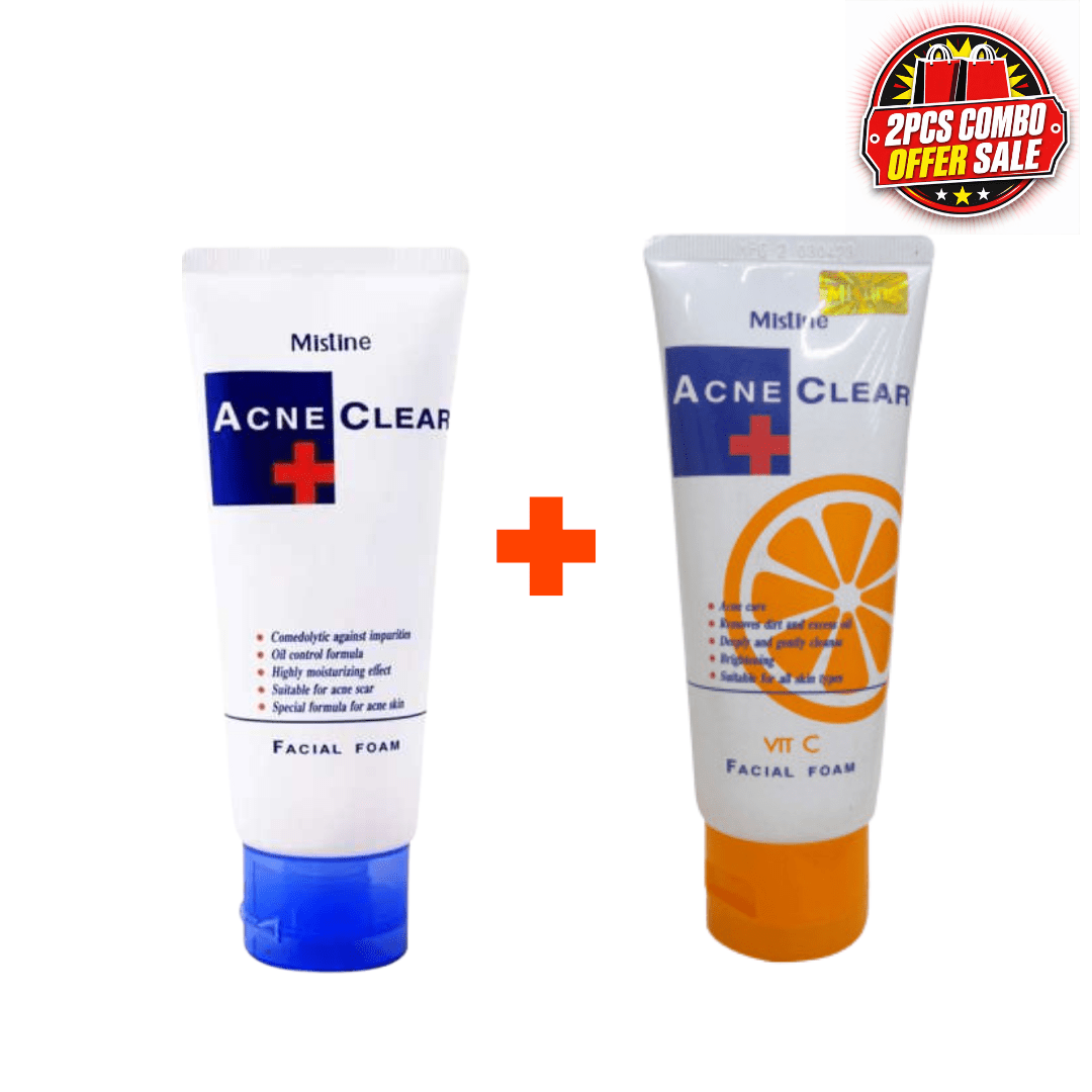 Mistine Acne Clear Facial Foam Combo Buy 2pcs Combo Offer - Beasymart