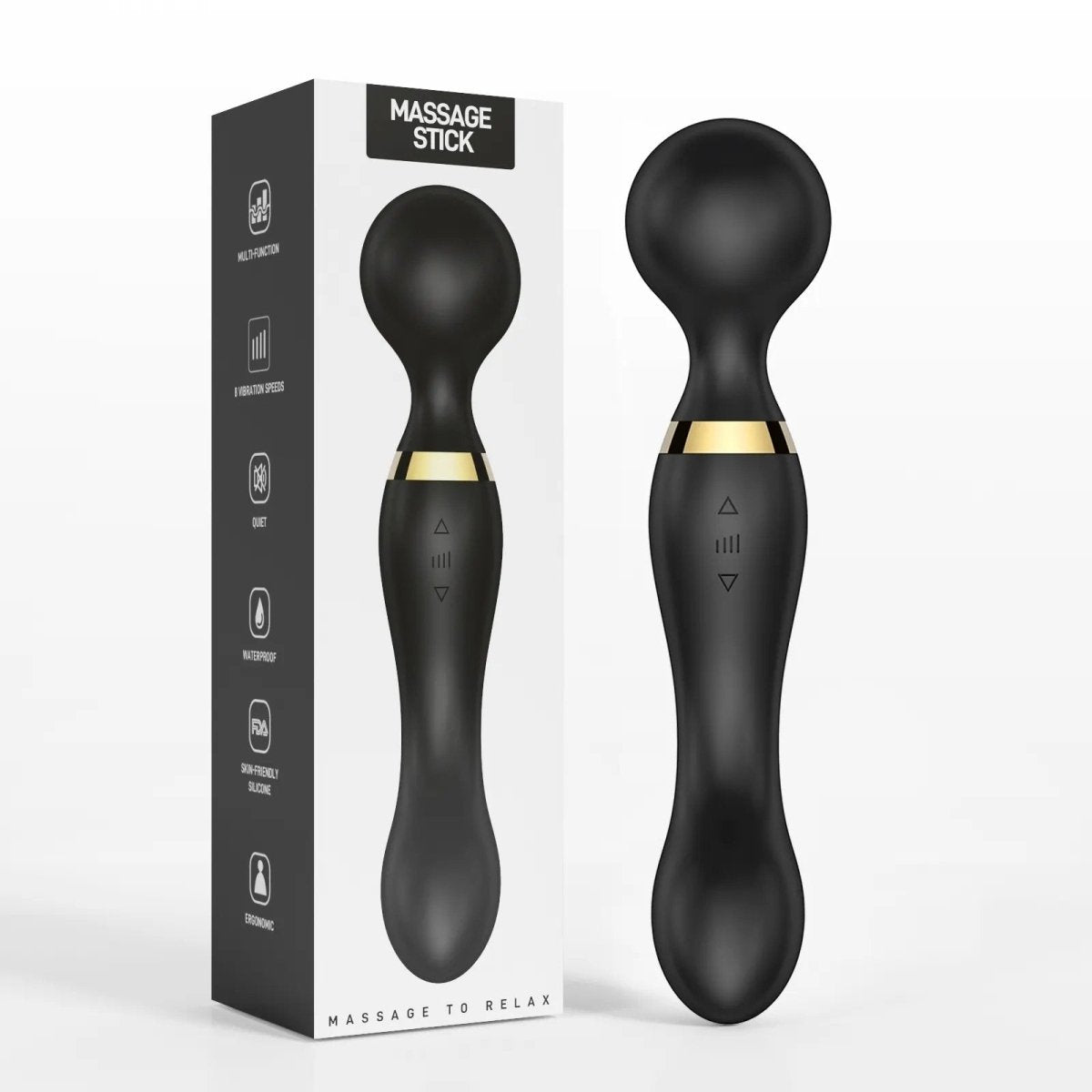 Multi Speed Realistic Rechargeable Neck Body Leg Personal Huge Wand Massager Vibrator For Women - Beasymart
