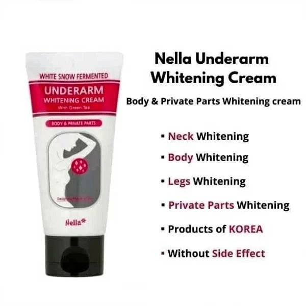 Nella White Snow Fermented Underarm Whitening Cream with Green Tea 50ml - Beasymart