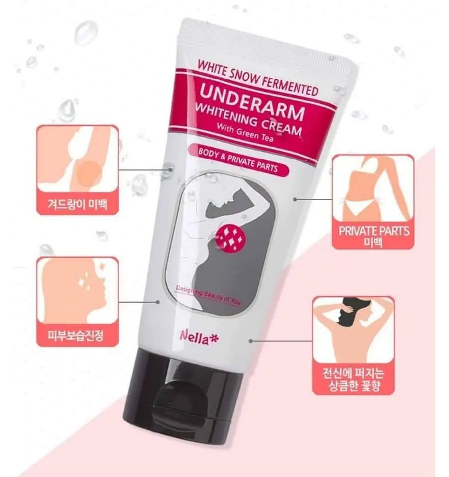 Nella White Snow Fermented Underarm Whitening Cream with Green Tea 50ml (Buy 1 Get 1 Offer) - Beasymart