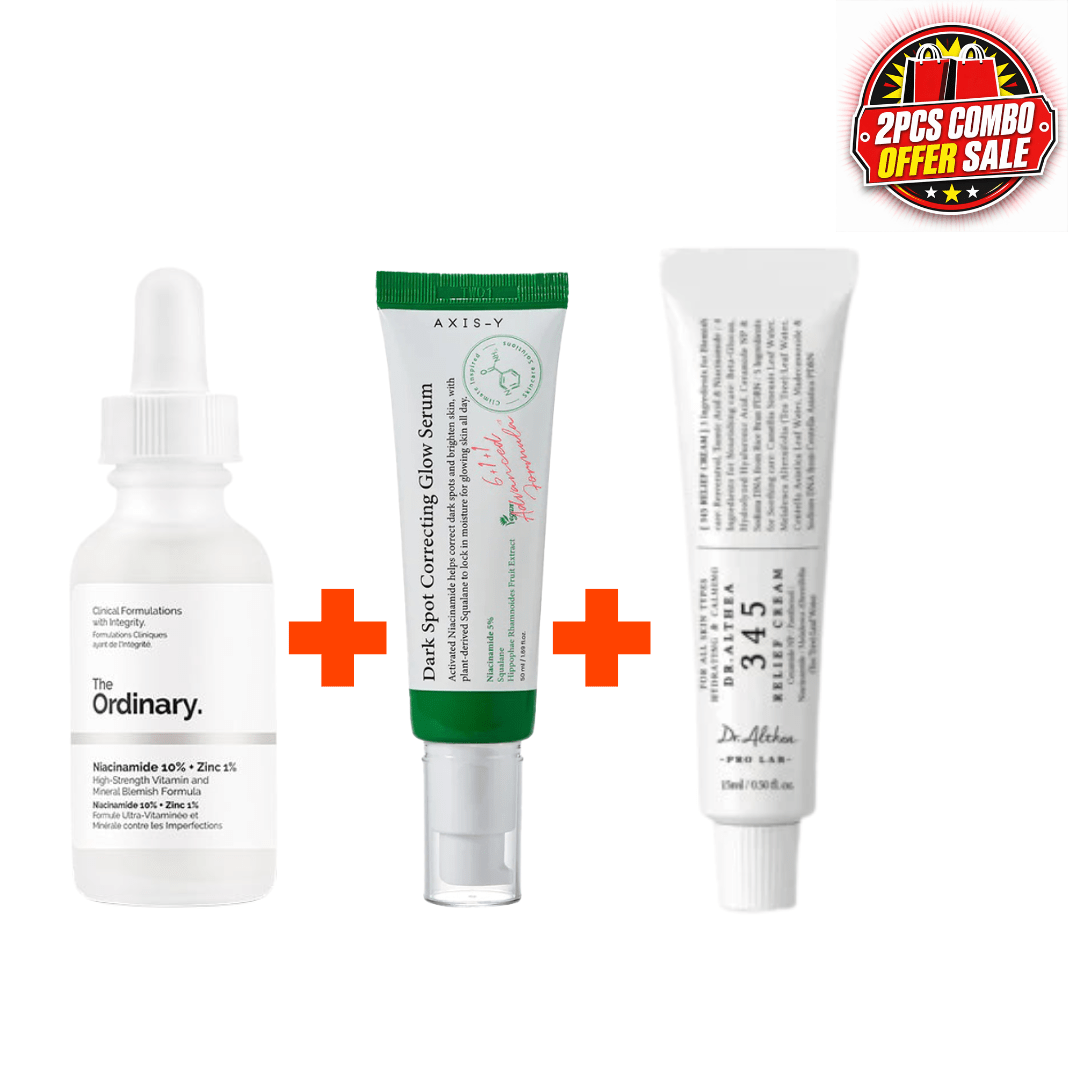 Niacinamide 10% + Zinc 1% 30ml + Axis-Y Dark Spot Serum 50ml + Dr. Althea 345 Relief Cream - Beasymart
