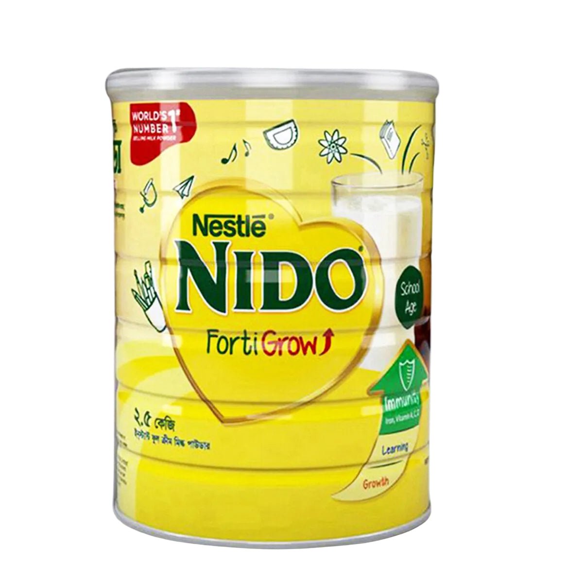 NIDO FortiGrow ( 5+ Years ) Milk Powder Tin - 2.5kg - Beasymart