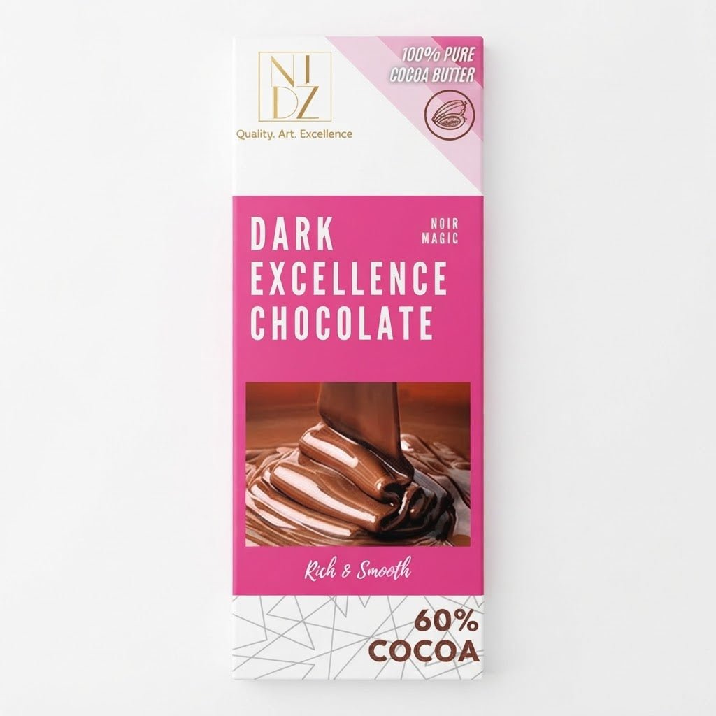 NID'Z Dark Excellence Chocolate (60% Cocoa) - 40g - Beasymart