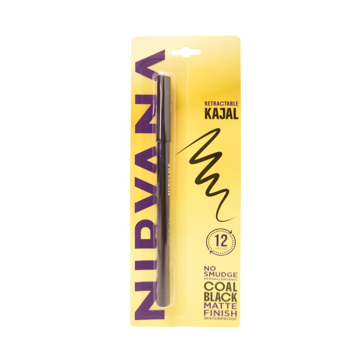 Nirvana Color No Smudge Retractable Kajal – Coal Black - 1gm - Beasymart