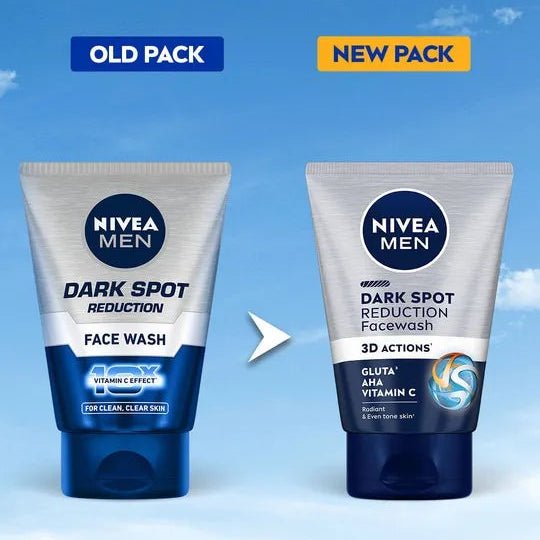 Nivea Men Dark Spot Reduction Face Wash 50ml 2Pcs Combo Offer - Beasymart