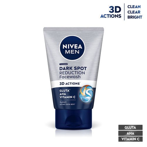 Nivea Men Dark Spot Reduction Face Wash Vitamin C Effect For Clean, Clear Skin 50ml - Beasymart