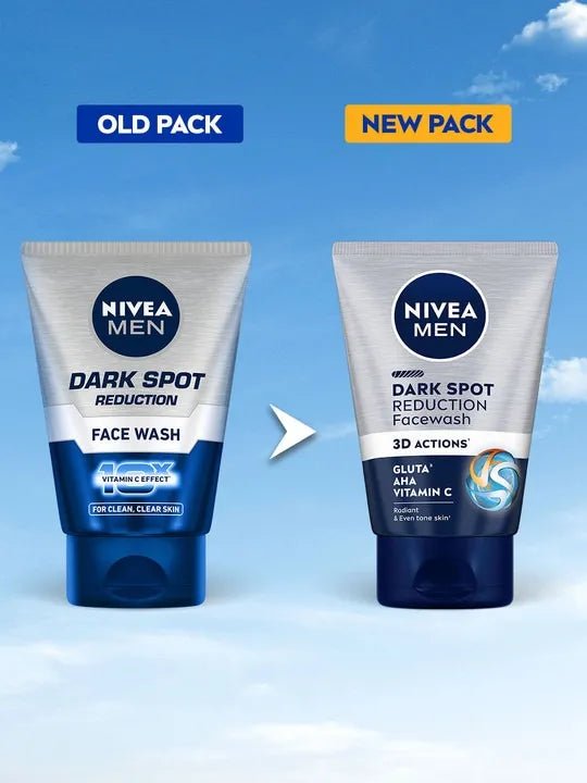 Nivea Men Dark Spot Reduction Face Wash Vitamin C Effect For Clean, Clear Skin 50ml - Beasymart