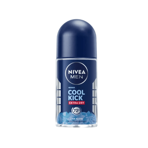 Nivea Men Roll On Cool Kick Extra Dry Cool Blue 48Hour Deodorant 50m - Beasymart